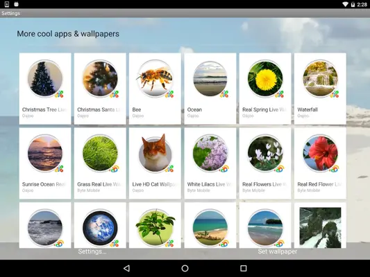 Sandy Beach Live Wallpaper android App screenshot 1